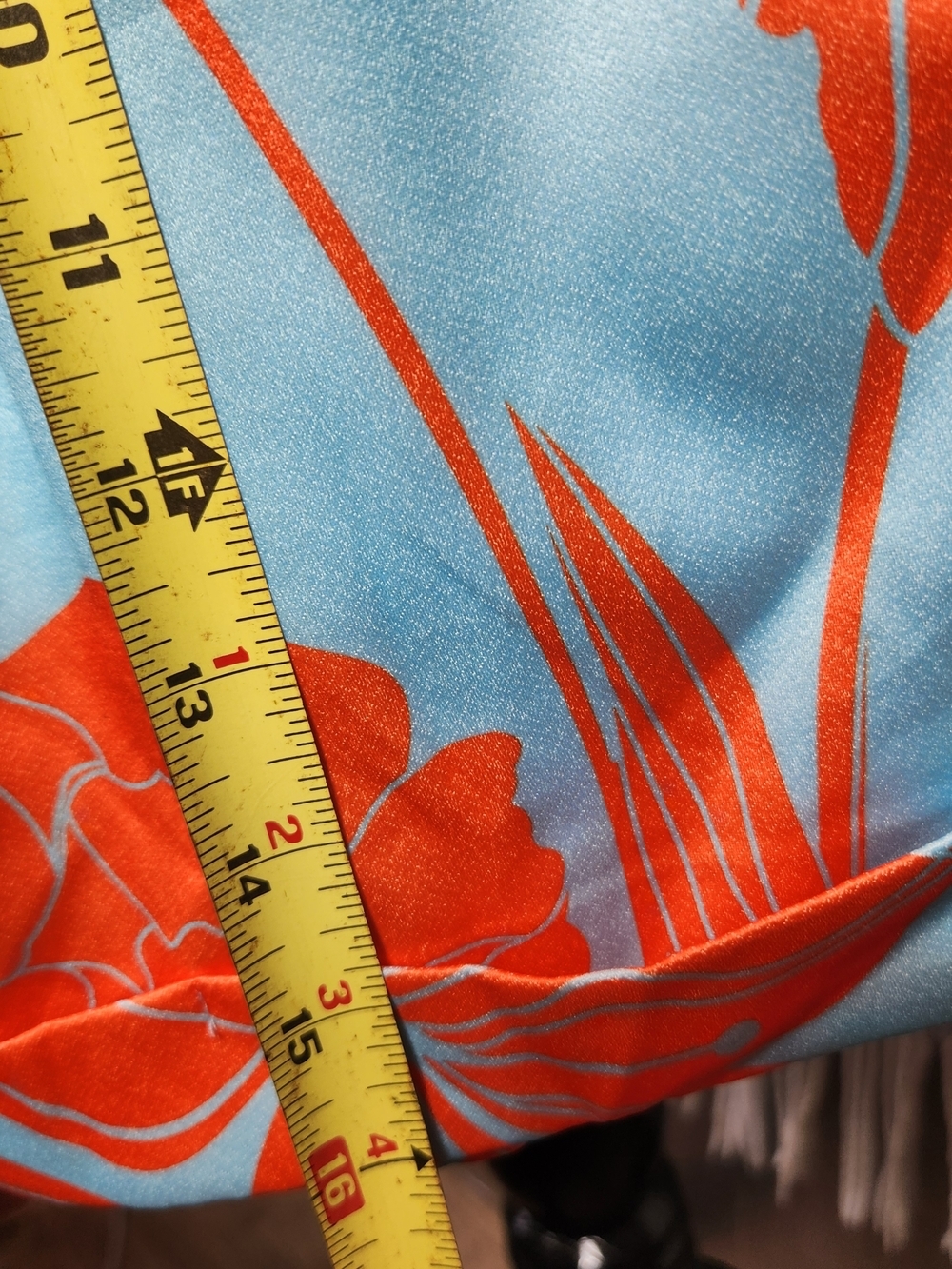 Womens Tank Top & High Waist Floral Tie Shorts in Coral & Sky Blue Size L - Picture 10 of 13